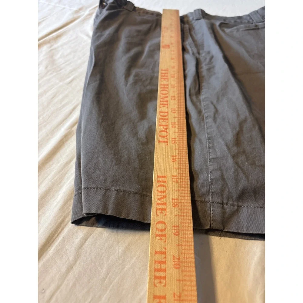 J.Crew Staton Chino Shorts Mens 38 Grey Flat‎ Front Cotton Blend Twill Casual